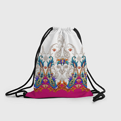 Рюкзак-мешок Цветочный сказочный узор, цвет: 3D-принт