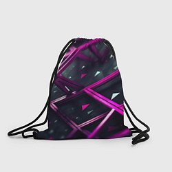 Рюкзак-мешок Фиолетовая абстрактная конструкция, цвет: 3D-принт