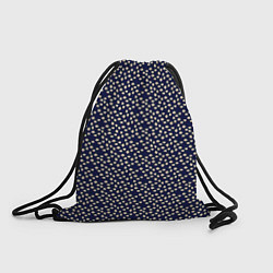 Рюкзак-мешок Цветочный паттерн тёмно-синий, цвет: 3D-принт