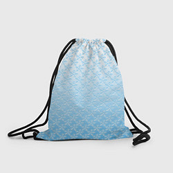 Рюкзак-мешок Переливающиеся снежинки паттерн, цвет: 3D-принт