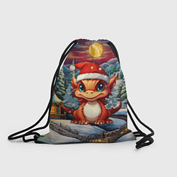 Рюкзак-мешок Новый год 2024 символ года дракон, цвет: 3D-принт