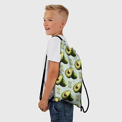 Рюкзак-мешок Авокадо и полосы, цвет: 3D-принт — фото 2