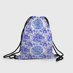 Рюкзак-мешок Новогодняя гжель роспись, цвет: 3D-принт