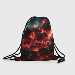 Рюкзак-мешок Красные кубики абстракция, цвет: 3D-принт