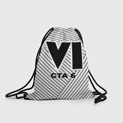 Мешок для обуви Символ GTA 6 на светлом фоне с полосами