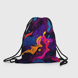 Рюкзак-мешок Камуфляж из разноцветных красок, цвет: 3D-принт