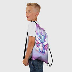 Рюкзак-мешок Дракончик нарисованный акварелью, цвет: 3D-принт — фото 2