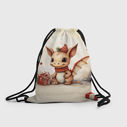 Рюкзак-мешок Дракон с подарком милый, цвет: 3D-принт