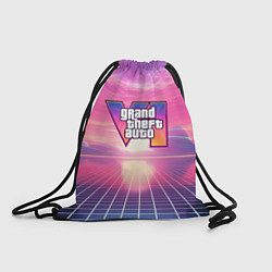 Рюкзак-мешок GTA 6 Vaporwave, цвет: 3D-принт
