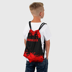 Рюкзак-мешок Роблокс краски красные, цвет: 3D-принт — фото 2