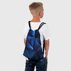 Рюкзак-мешок Синяя геометрическая абстракция, цвет: 3D-принт — фото 2