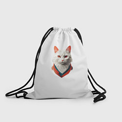 Рюкзак-мешок Белый кот от ai, цвет: 3D-принт