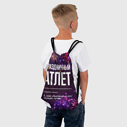 Рюкзак-мешок Праздничный атлет: фейерверк, цвет: 3D-принт — фото 2