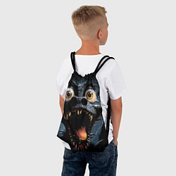 Рюкзак-мешок Удивленный черный дракон, цвет: 3D-принт — фото 2