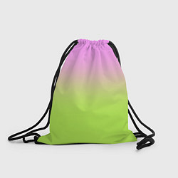 Рюкзак-мешок Розовый и ярко-зеленый градиент, цвет: 3D-принт