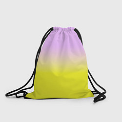 Рюкзак-мешок Бледно-розовый и ярко-желтый градиент, цвет: 3D-принт