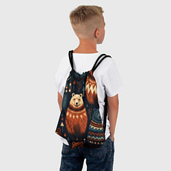 Рюкзак-мешок Медведи индейцы, цвет: 3D-принт — фото 2