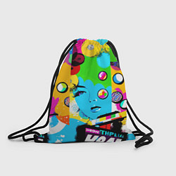 Мешок для обуви Girls face - pop art