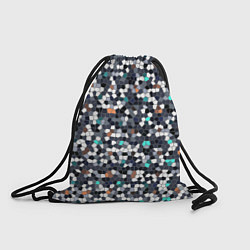 Рюкзак-мешок Мозаика серый, цвет: 3D-принт