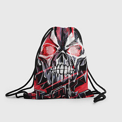 Рюкзак-мешок Красный адский череп, цвет: 3D-принт