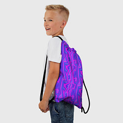 Рюкзак-мешок Розовые зигзаги, цвет: 3D-принт — фото 2