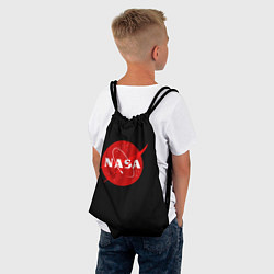 Рюкзак-мешок NASA redlogo space usa, цвет: 3D-принт — фото 2