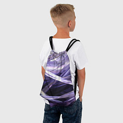 Рюкзак-мешок Фиолетовые прозрачные полосы, цвет: 3D-принт — фото 2