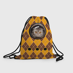 Рюкзак-мешок Аргайл кот в переноске, цвет: 3D-принт