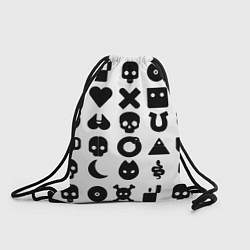 Мешок для обуви Love death robots pattern white