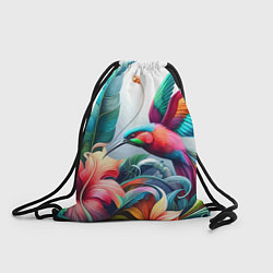 Рюкзак-мешок Райская птица - тропики, цвет: 3D-принт