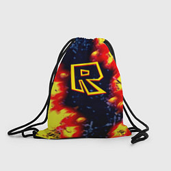 Рюкзак-мешок Roblox огенное лого, цвет: 3D-принт