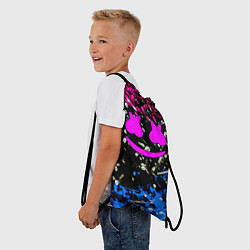 Рюкзак-мешок Marshmello неоновый краски, цвет: 3D-принт — фото 2