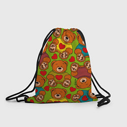 Мешок для обуви Мишки игрушечные и сердечки