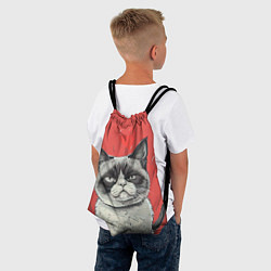 Рюкзак-мешок Недовольный кот на день святого Валентина, цвет: 3D-принт — фото 2