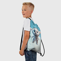 Рюкзак-мешок Кролик в облаках, цвет: 3D-принт — фото 2