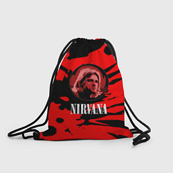 Мешок для обуви Nirvana красные краски рок бенд