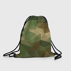 Рюкзак-мешок Камуфляжный геометрический паттерн, цвет: 3D-принт
