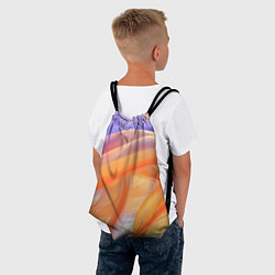 Рюкзак-мешок Оранжевая и синяя абстрактная дуга, цвет: 3D-принт — фото 2