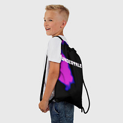 Рюкзак-мешок Undertale neon splash, цвет: 3D-принт — фото 2