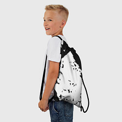 Рюкзак-мешок Чёрно белые краски, цвет: 3D-принт — фото 2