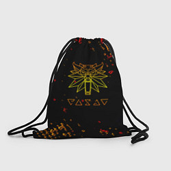 Рюкзак-мешок Ведьмак огненное лого краски, цвет: 3D-принт