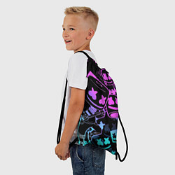 Рюкзак-мешок Marshmello neon pattern, цвет: 3D-принт — фото 2