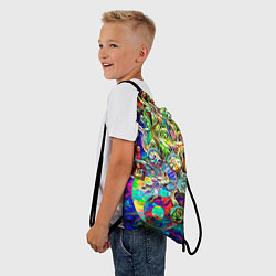 Рюкзак-мешок Знаковые пузырьки, цвет: 3D-принт — фото 2