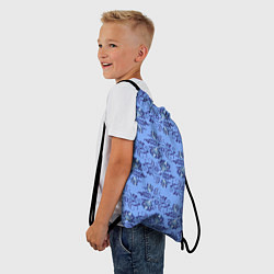 Рюкзак-мешок Узоры гжель на голубом фоне, цвет: 3D-принт — фото 2