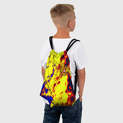 Рюкзак-мешок Герб РФ огненный стиль текстура, цвет: 3D-принт — фото 2