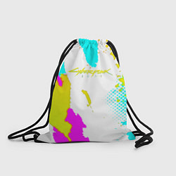 Рюкзак-мешок Cyberpunk 2077 краски, цвет: 3D-принт