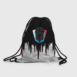Рюкзак-мешок Rainbow six лого глитч краски, цвет: 3D-принт