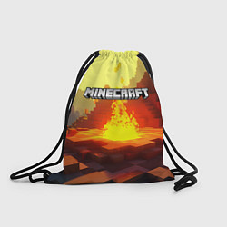 Рюкзак-мешок Minecraft костер и лого, цвет: 3D-принт