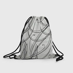 Рюкзак-мешок Монохромные завитки, цвет: 3D-принт