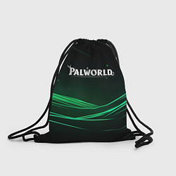 Мешок для обуви Palworld логотип черный зеленый фон